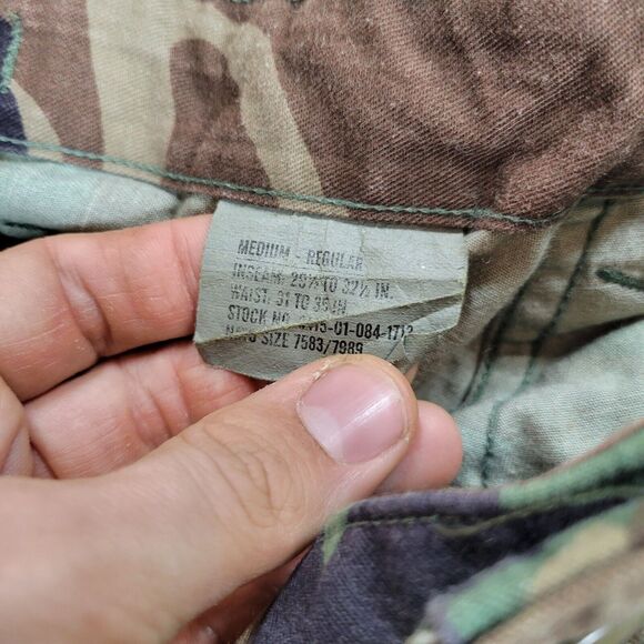 Military Pants Mens Sz M US Army Woodland Camo Liner Cold Y2k Gorpcore Grunge - Picture 10 of 15